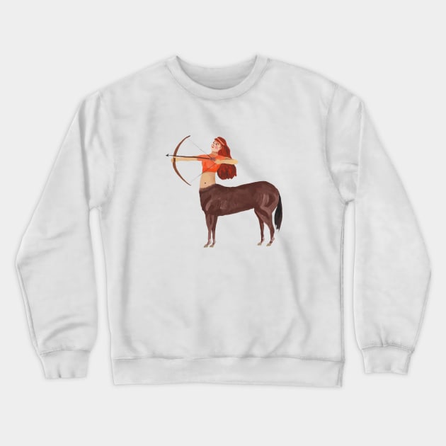 Sagittarius Warrior Woman Crewneck Sweatshirt by Das Brooklyn